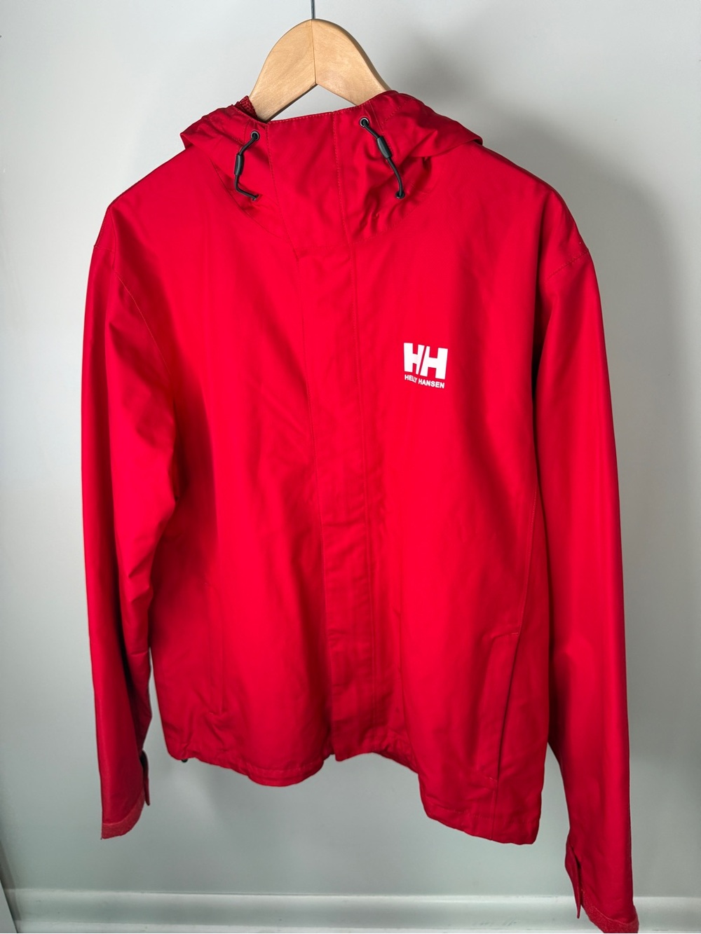 Helly Hansen Red Mesh-Lined Hooded Shell Jacket